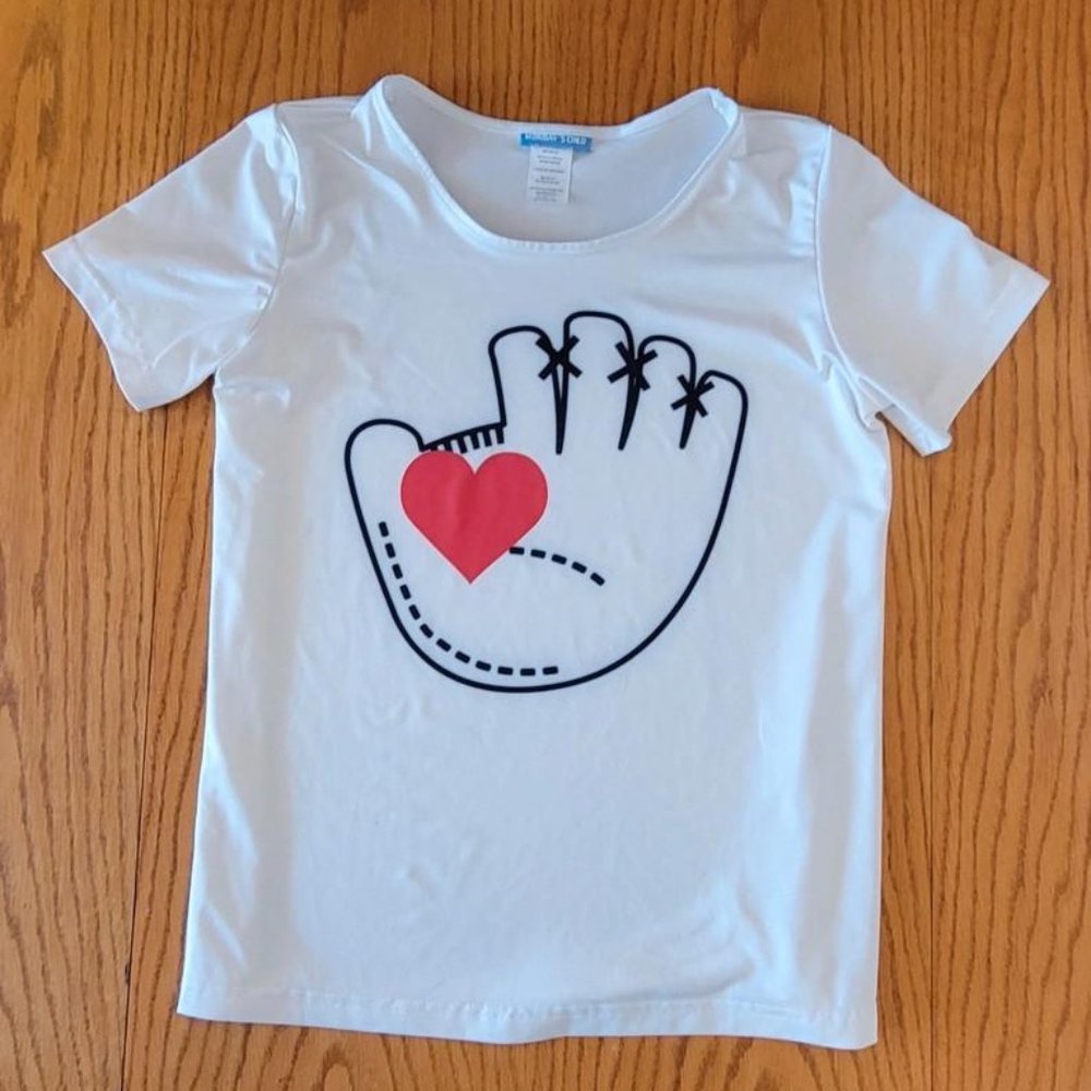 💵3/$20 girls Baseball Short Sleeve Top Size 10-12